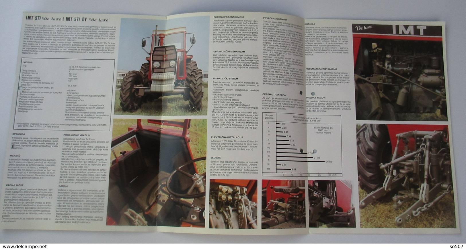 IMT 577 DV De Luxe Tractor Brochure,Prospect,Traktor,Industry Of Agricultural Machines,Tractors,Belgrade,Yugoslavia - Trattori