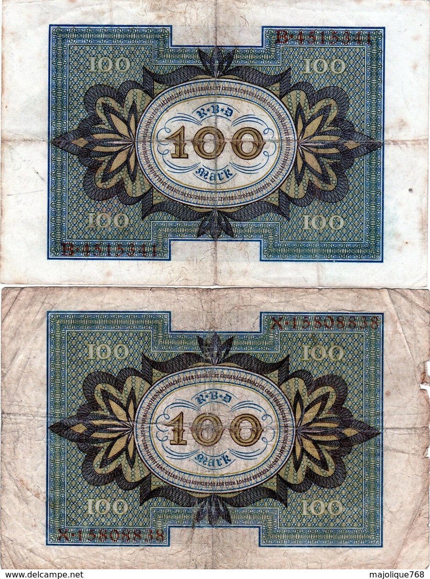 Lot De 4 Billets Allemand De 100 Marks Du 01-11-1920 - 100 Mark