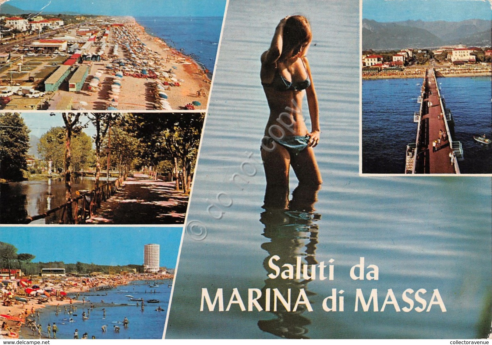 Cartolina Marina Di Massa Vedute Pin Up 1985 - Massa