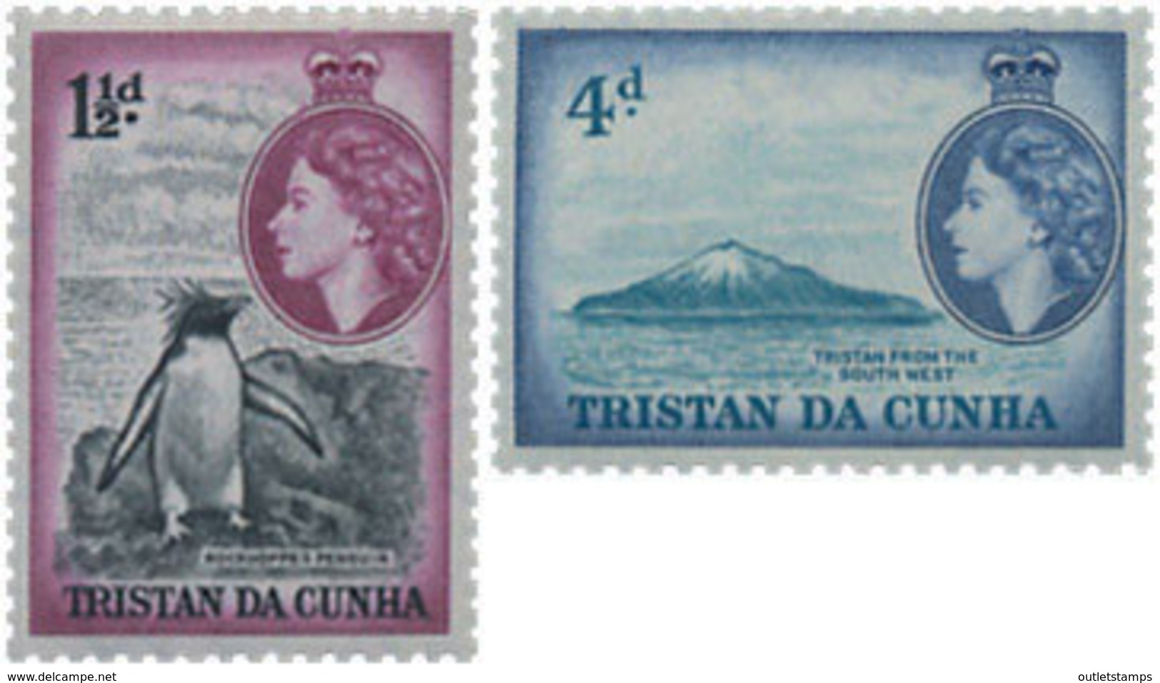 Ref. 597633 * HINGED *  - TRISTAN DA CUNHA . 1954. ELIZABETH II. ELISABETH II - Tristan Da Cunha