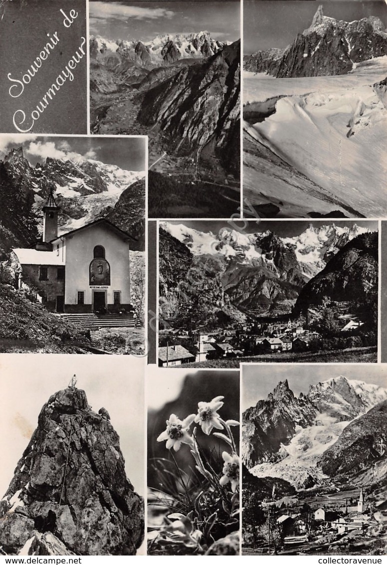 Cartolina Courmayeur Vedute 1956 (Aosta) - Altri & Non Classificati