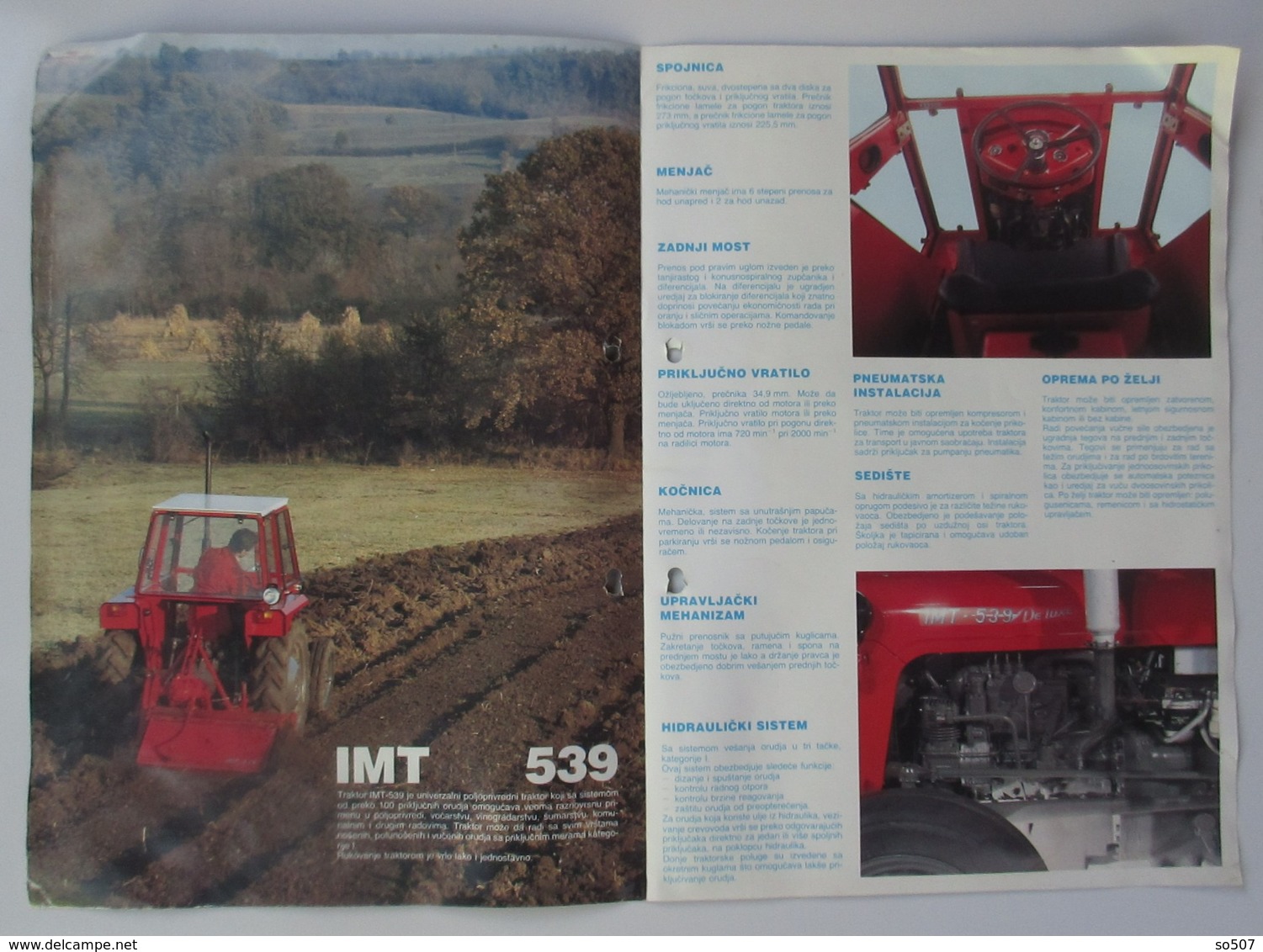 IMT 539 Tractor Brochure,Prospect,Traktor,Industry Of Agricultural Machines,Tractors,Belgrade,Yugoslavia - Trattori