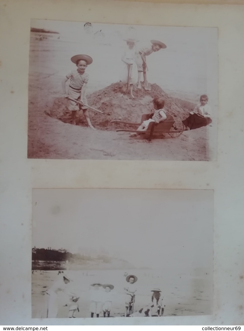 Ancien Album photos d'une Famille / Bord de Mer / Montagne / Enfants divers 81 photos fin XIXe anonymes 100% d'origine