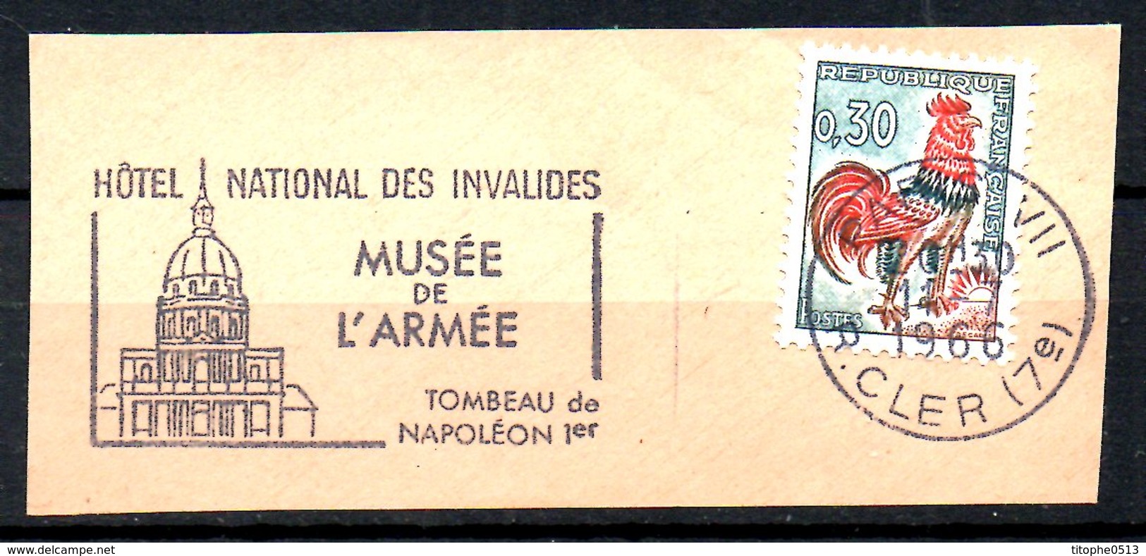 FRANCE. Flamme Sur Fragment Ayant Circulé En 1966. Tombeau De Napoléon 1er. - Napoleon