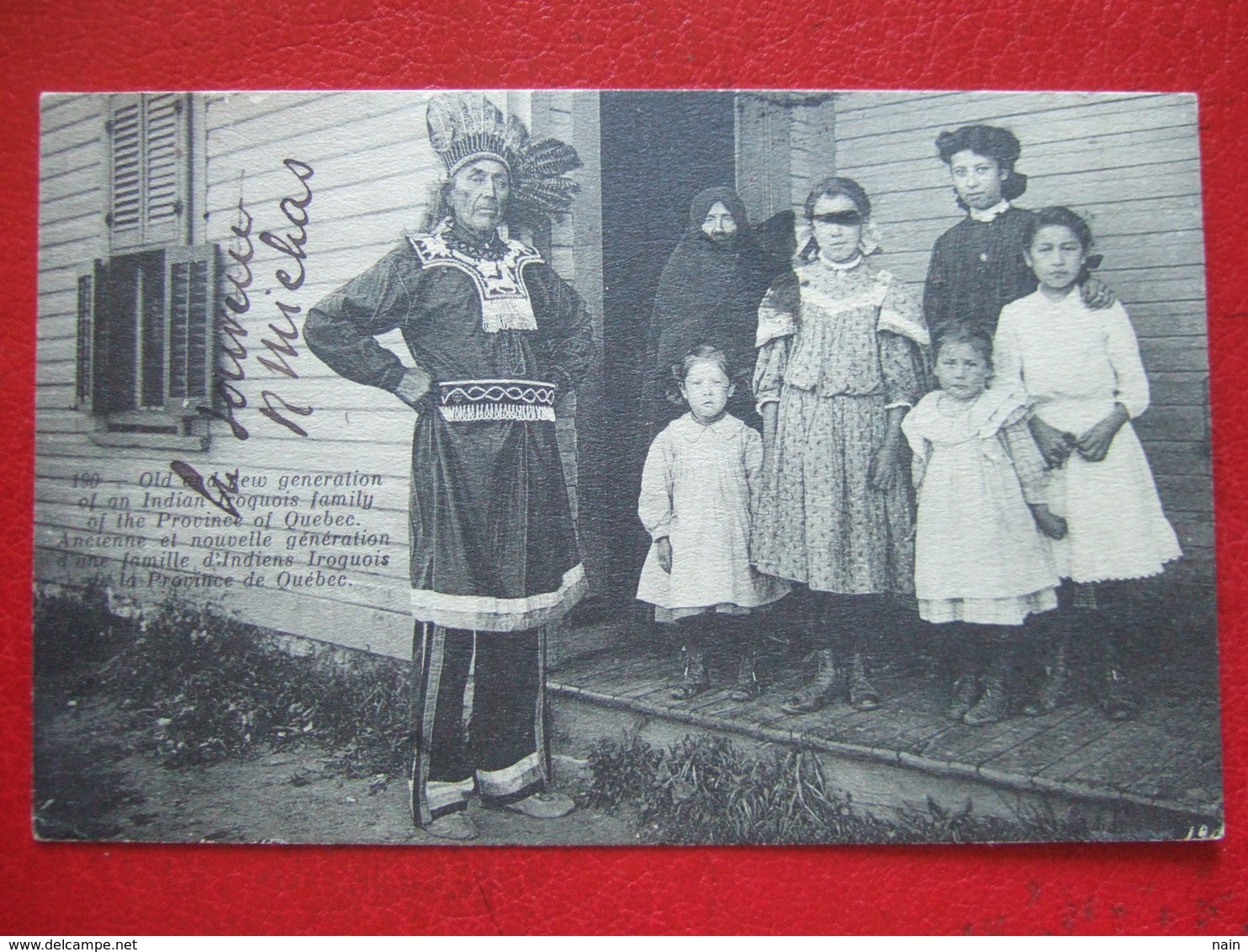 CANADA - " ANCIENNE ET NOUVELLE GENERATION D' UNE FAMILLE D' INDIENS IROQUOIS DE PROVINCE DE QUEBEC " ///  RARE //// - Autres & Non Classés