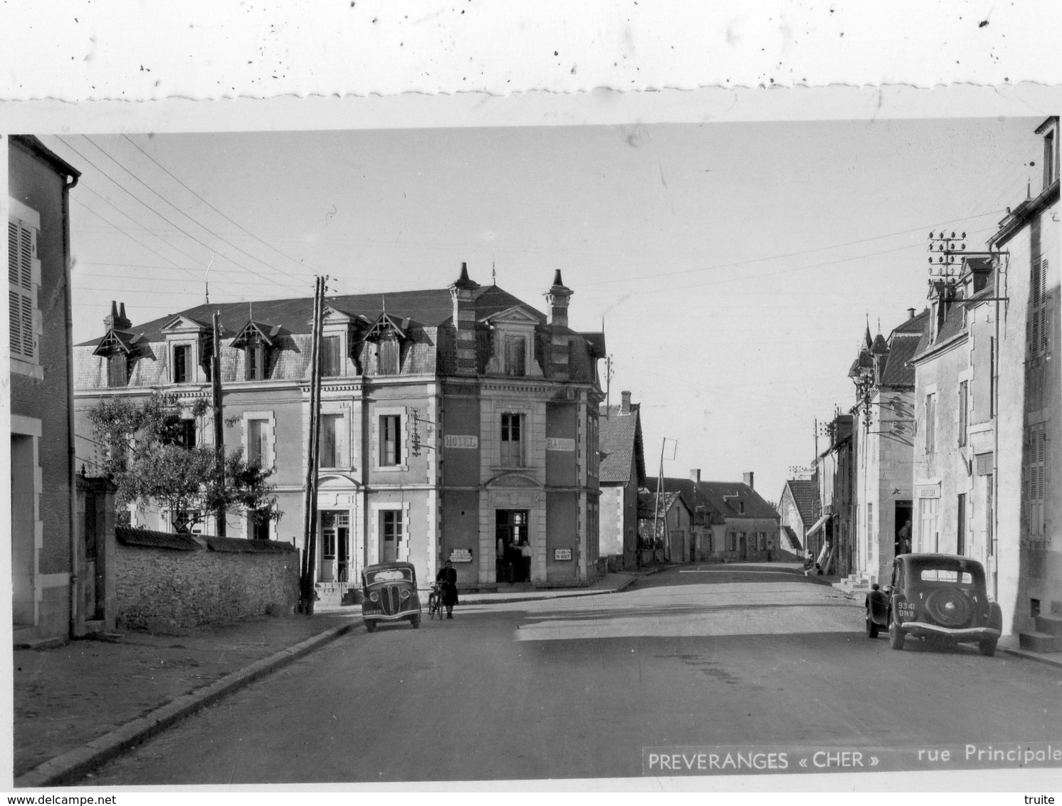 PREVERANGES RUE PRINCIPALE (CARTE PHOTO ) - Préveranges