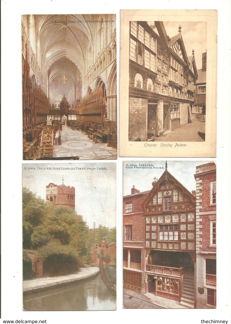 Wrong Image !!!! ??? FOUR OLD POSTCARDS OF MORETON HALL CONGLETON CHESHIRE - Sonstige & Ohne Zuordnung