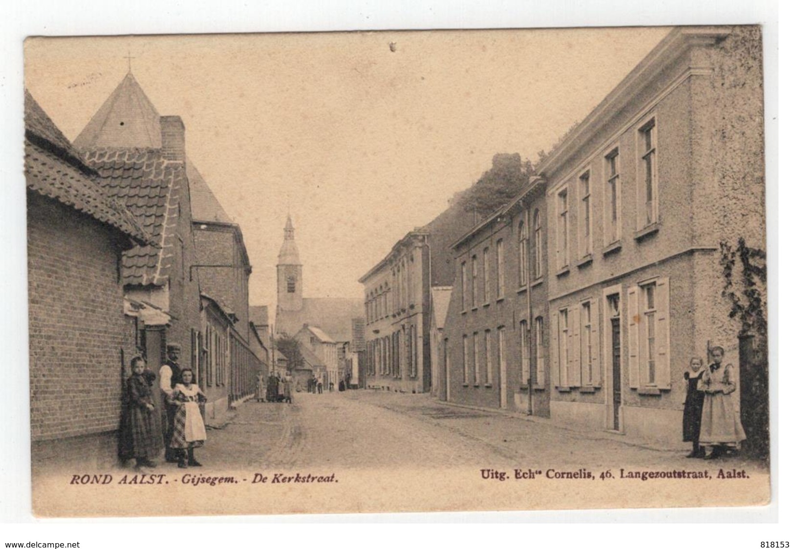 Gijzegem  ROND AALST - Gijsegem - De Kerkstraat 1909 - Aalst