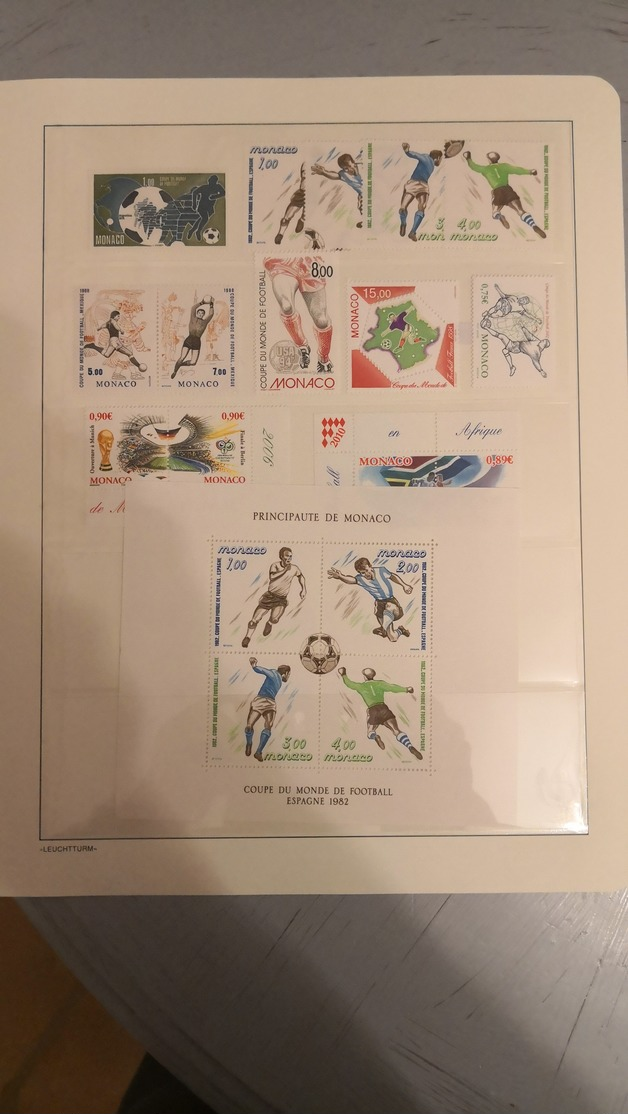 Monaco Set Football Fußball Calcio World Cup Stamps VF - Colecciones & Series