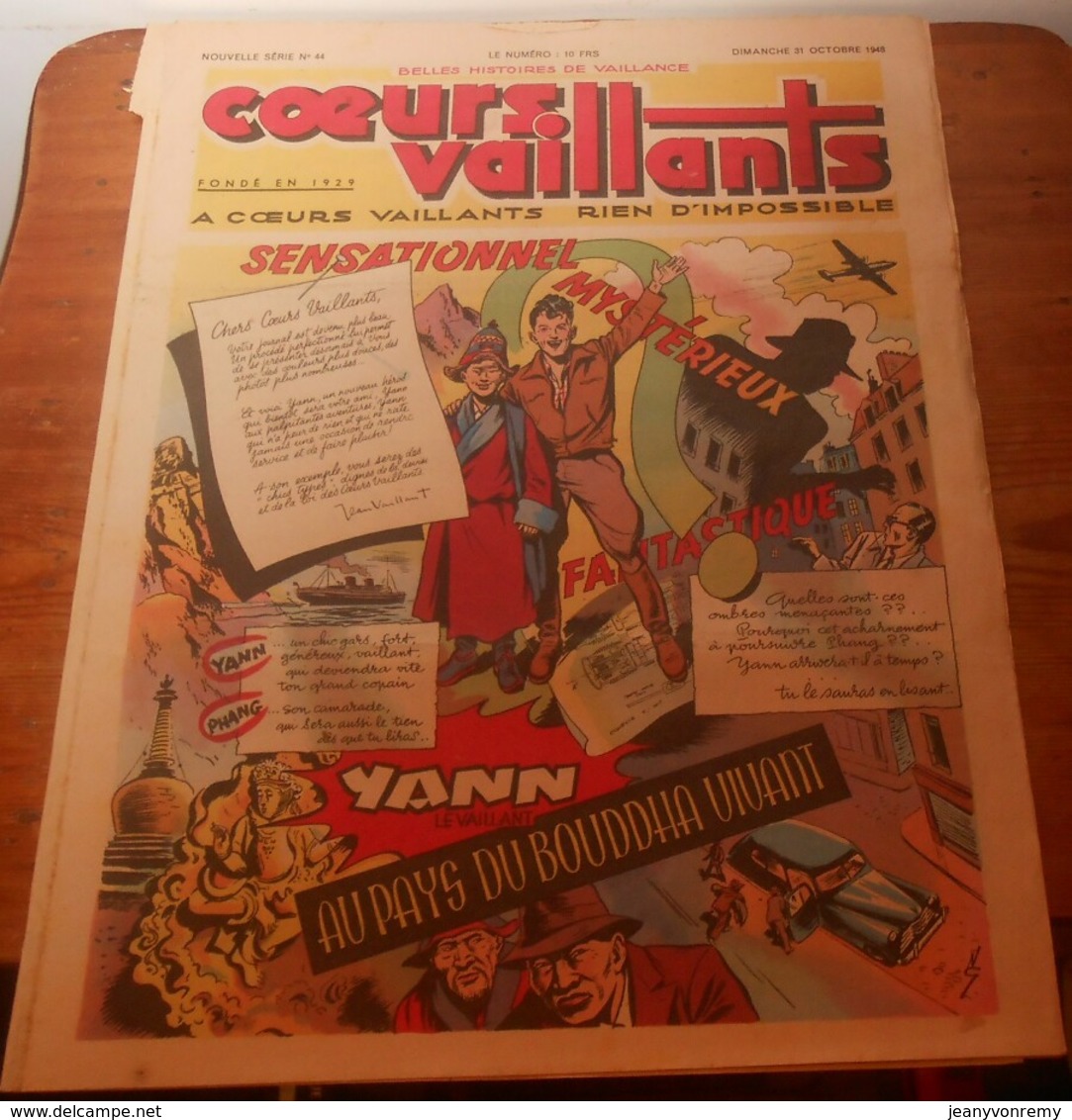 Coeurs Vaillants. N°44. Dimanche 31 Octobre 1948. - Sonstige & Ohne Zuordnung