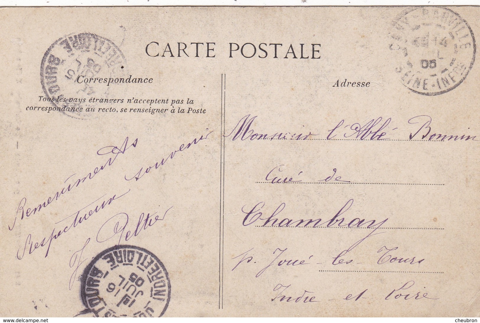 76. CANY SASSEVILLE. CPA. LE CALVAIRE.  ANNEE 1905 - Cany Barville