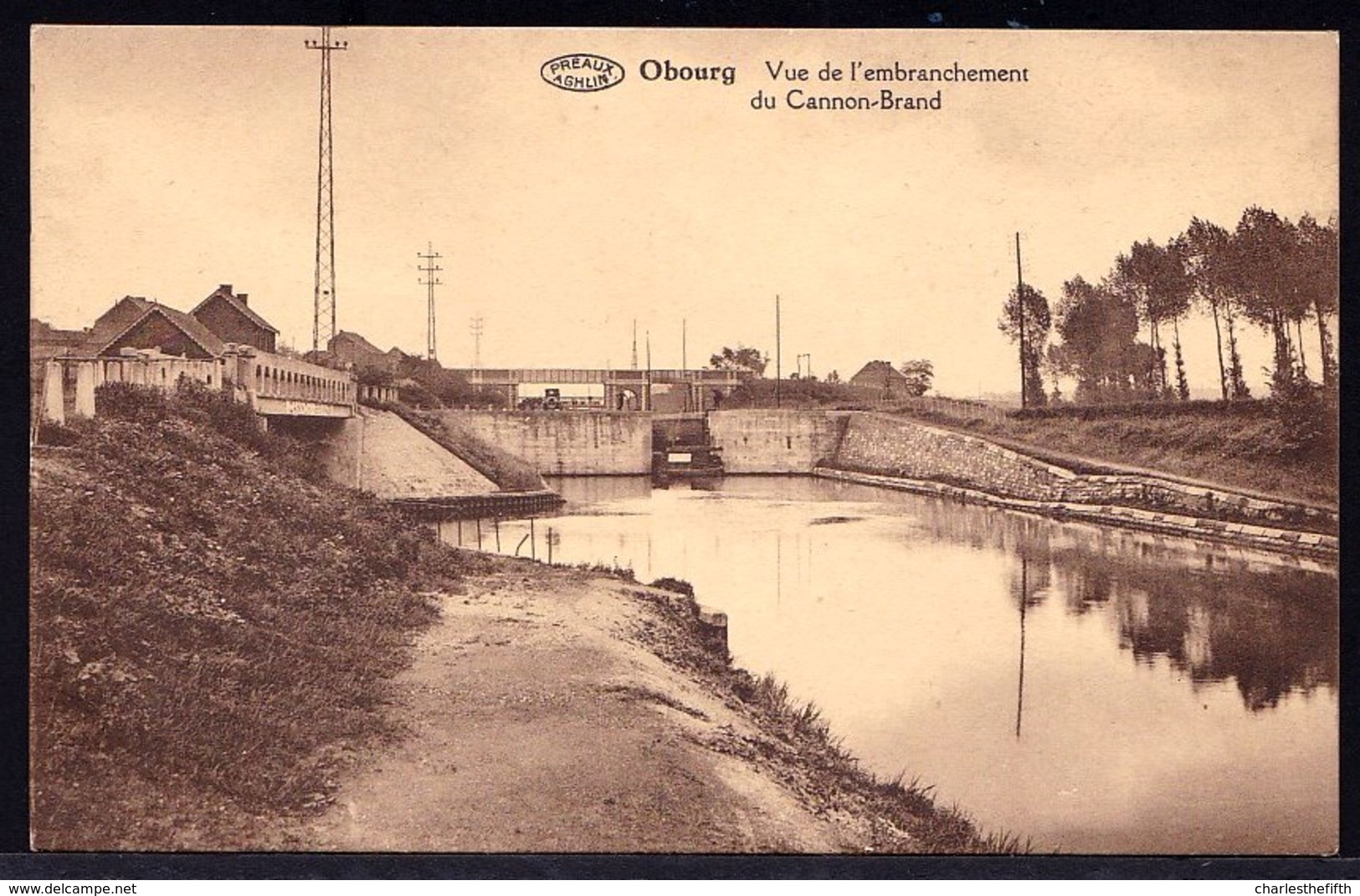 OBOURG - VUE DE L'EMBRANCHEMENT DU CANNON BRAND - Mons