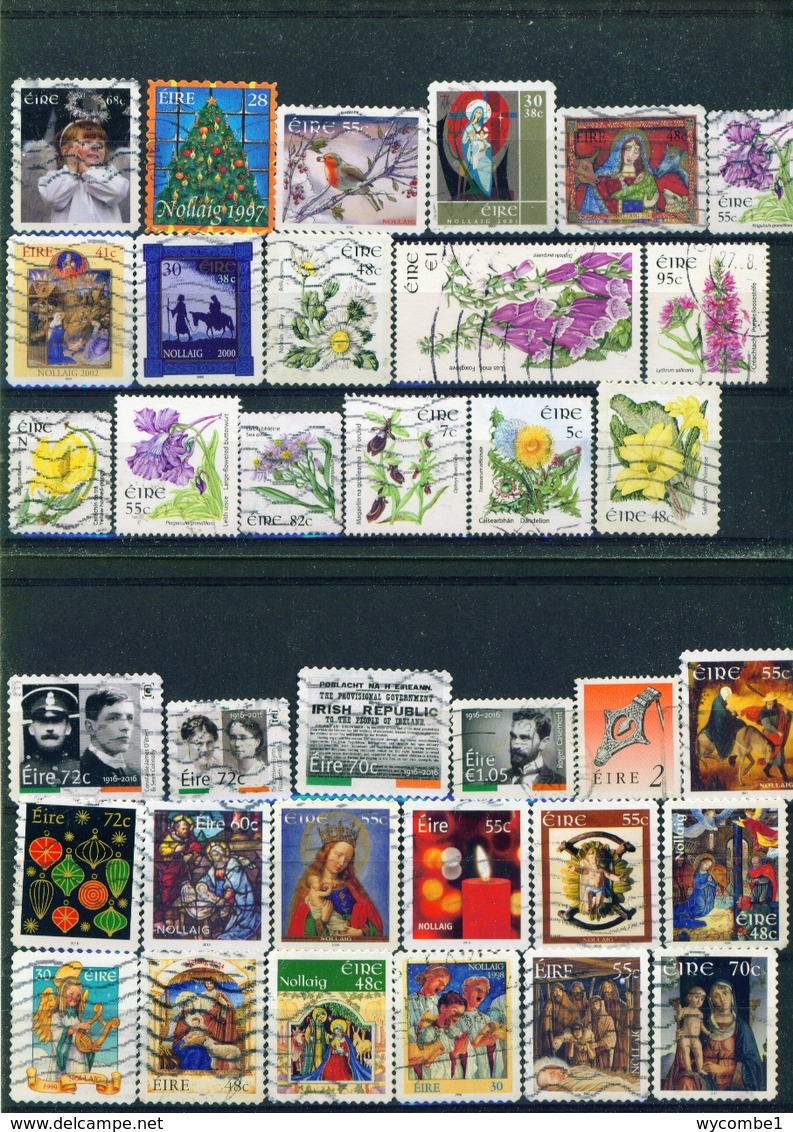 IRELAND - Collection Of 100 Different Postage Stamps Off Paper (all Scanned) - Collections, Lots & Series