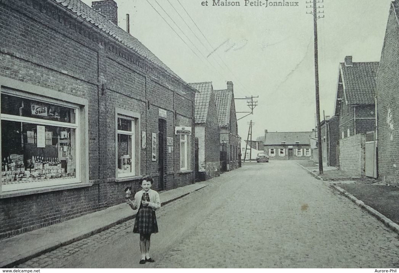 Rongy Rue Du Temple Et Maison Petit Jonniaux (Carte Un Peu Abimée) - Brunehaut