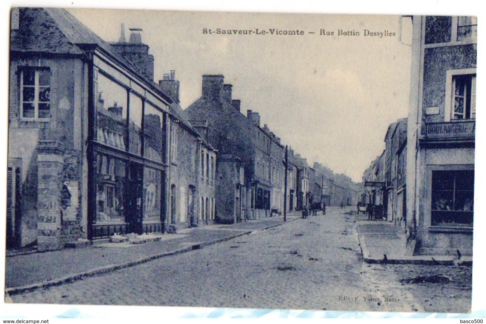 SAINT SAUVEUR Le VICOMTE - Carte Sur La RUE BOTTIN DESSYLLES - Saint Sauveur Le Vicomte