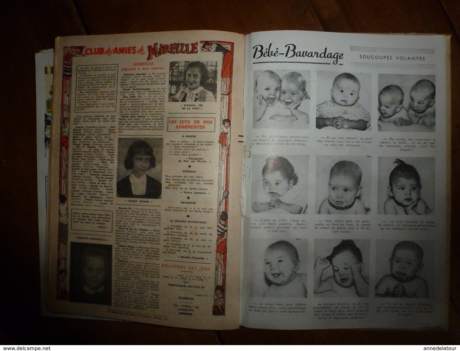 Année 1954  (N°  41- 42 - 43- 44 - 45 - 46 - 47 - 48 - 49 - 50)     MIREILLE le magazine illustré de la fillette moderne
