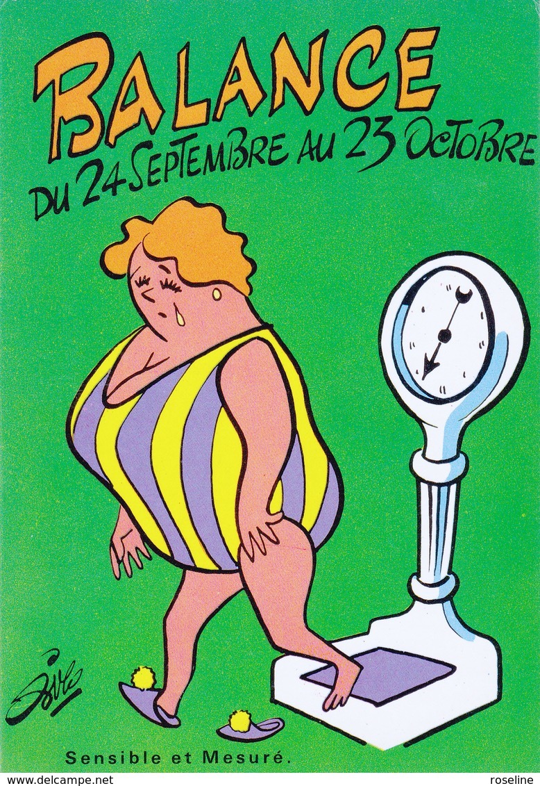 SIRO  Ed Borde N°73  - Zodiaque Astrologie Balance Femme Forte Grosse - CPSM  10,5x15 Neuve - Other & Unclassified