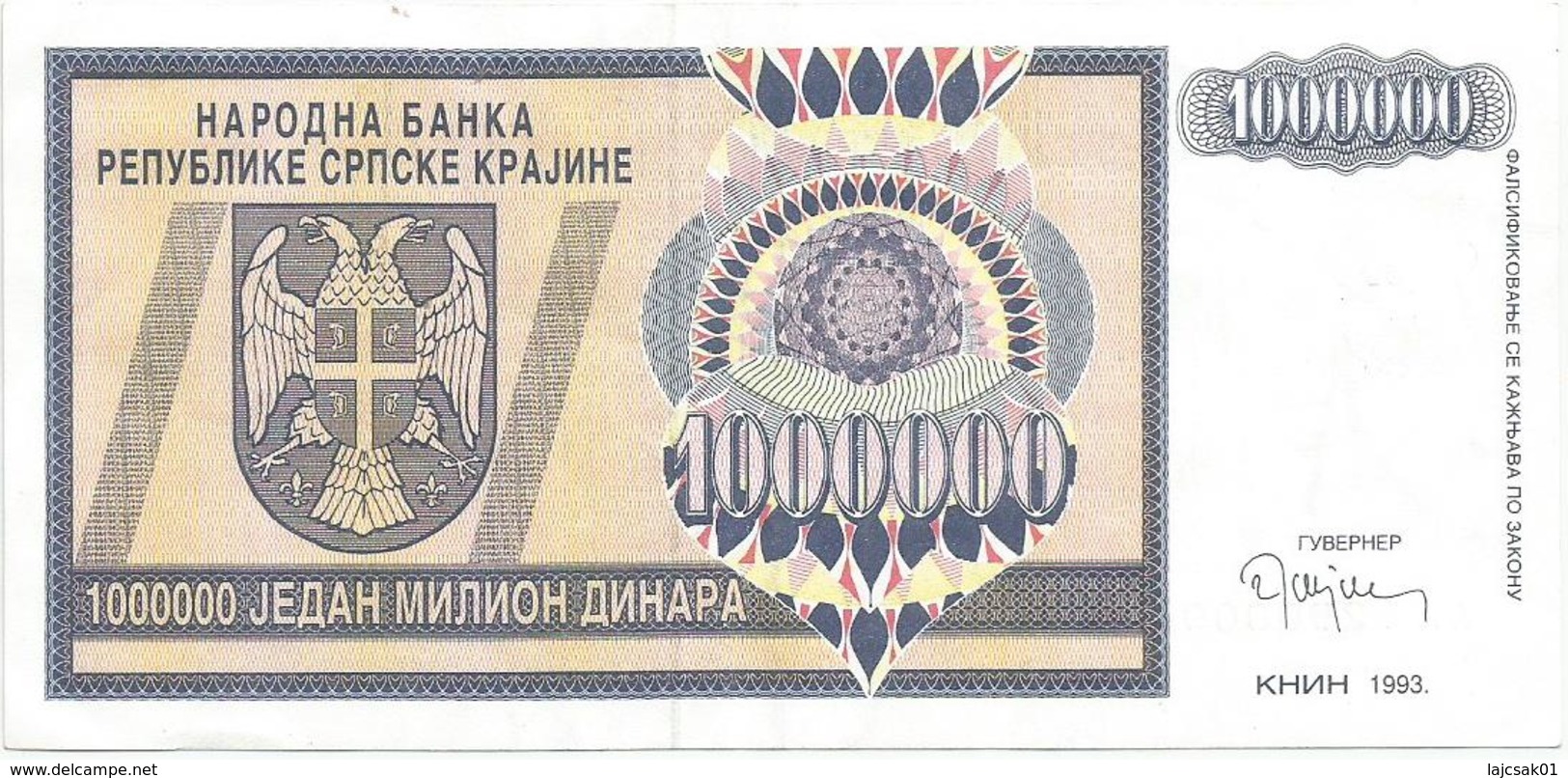 Croatia 1.000.000  Dinara 1993. P - R10 - Croatia
