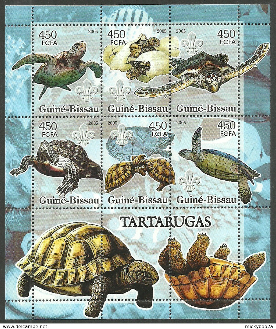 GUINEA BISSAU 2005 MARINE LIFE TURTLES SCOUTING M/SHEET MNH - Guinea-Bissau