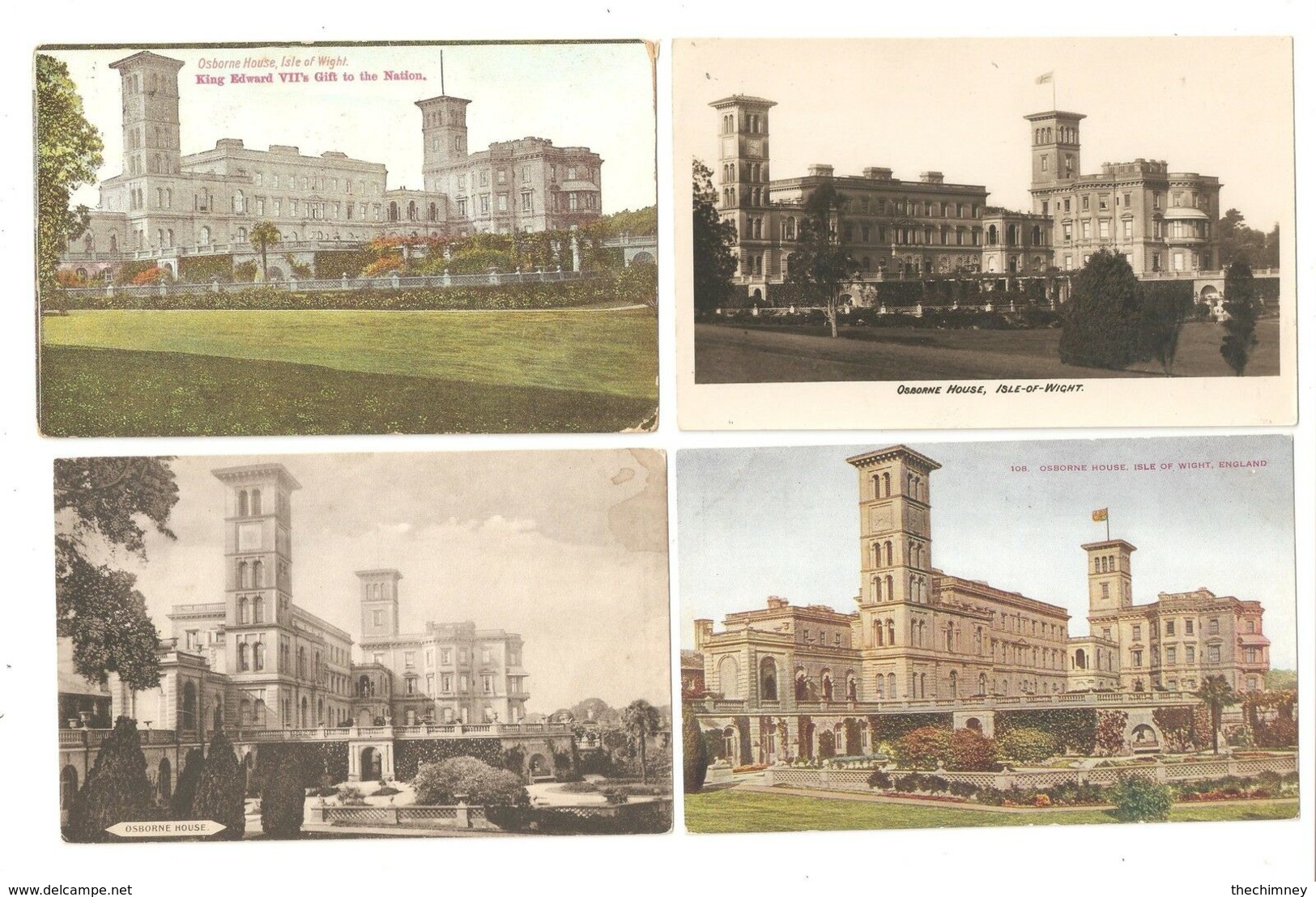 FOUR POSTCARDS OF OSBORNE HOUSE ISLE OF WIGHT QUEEN VICTORIA ROYALTY - Other & Unclassified