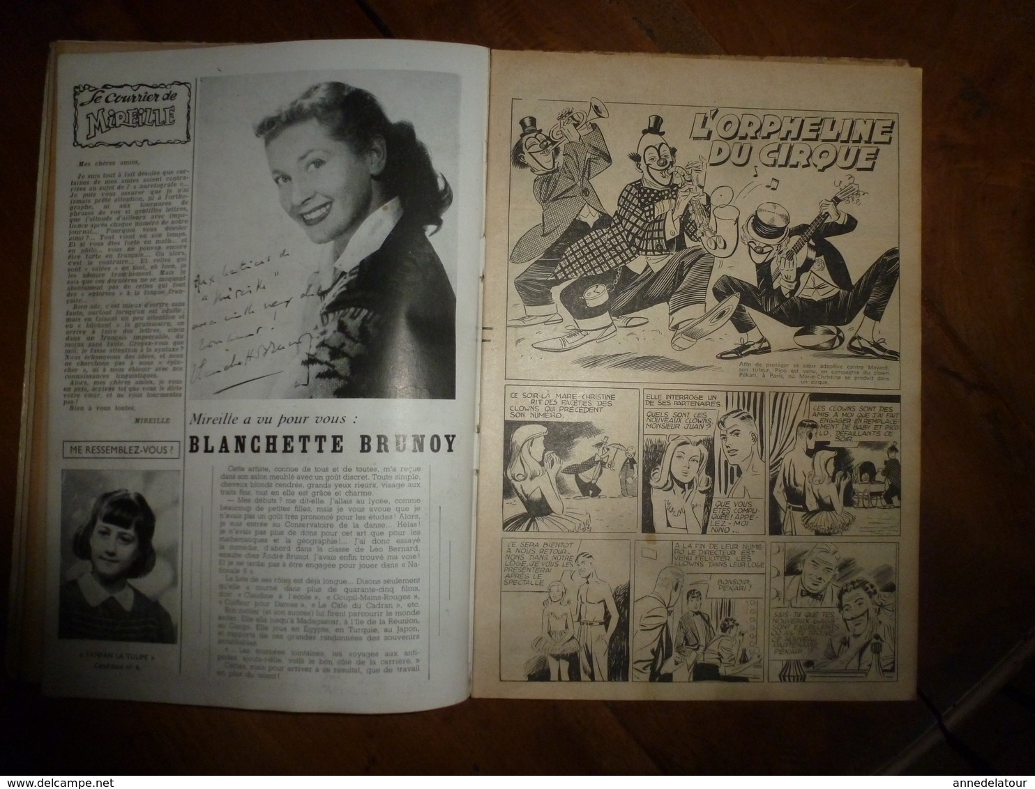 Année 1953 (N° 7 - 8 - 9 - 10- 11- 12- )  de MIREILLE le magazine illustré de la fillette moderne