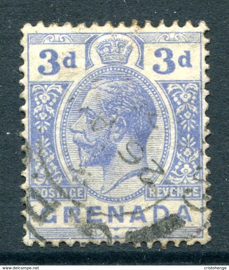 Grenada 1921-31 KGV - Wmk. Mult. Script CA - 3d Bright Blue Used (SG 121) - Grenada (...-1974)