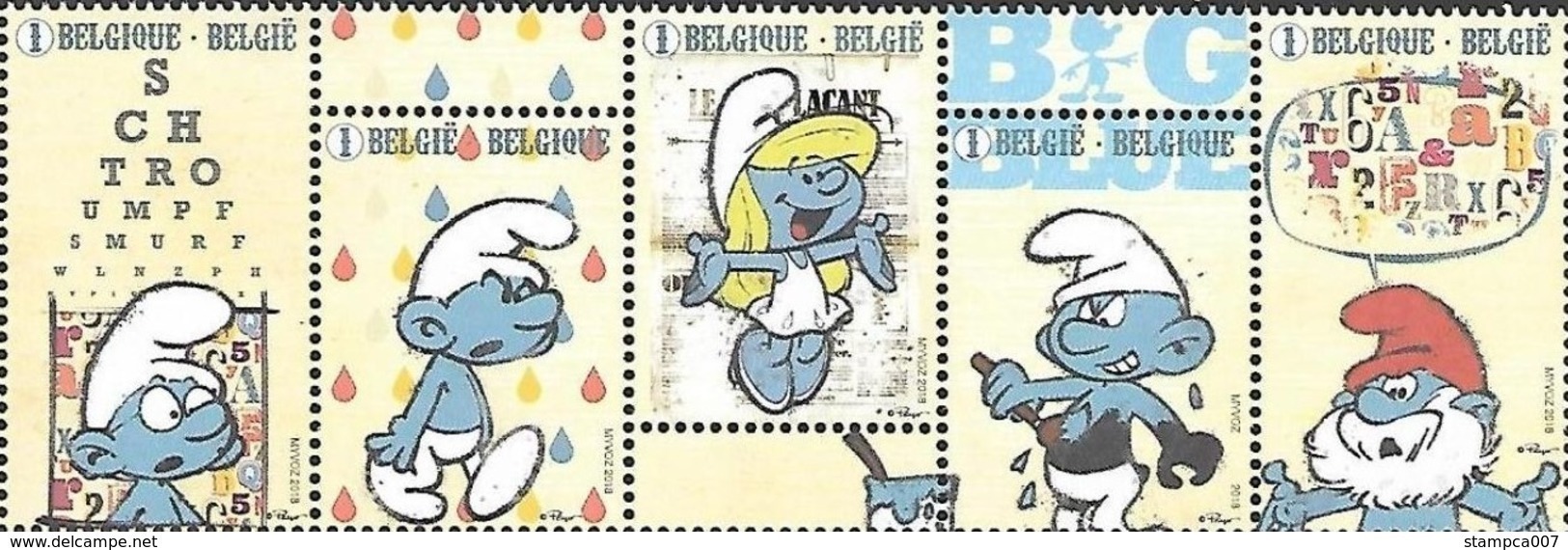 2018 Schtroumpf Smurf Strip BD Comic Cartoon - MNH !!! - Unused Stamps