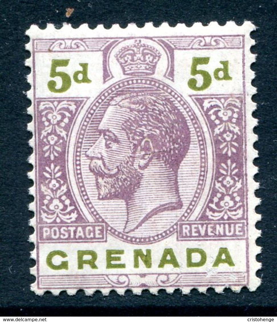 Grenada 1921-31 KGV - Wmk. Mult. Script CA - 5d Dull Purple & Sage-green HM (SG 124) - Grenada (...-1974)