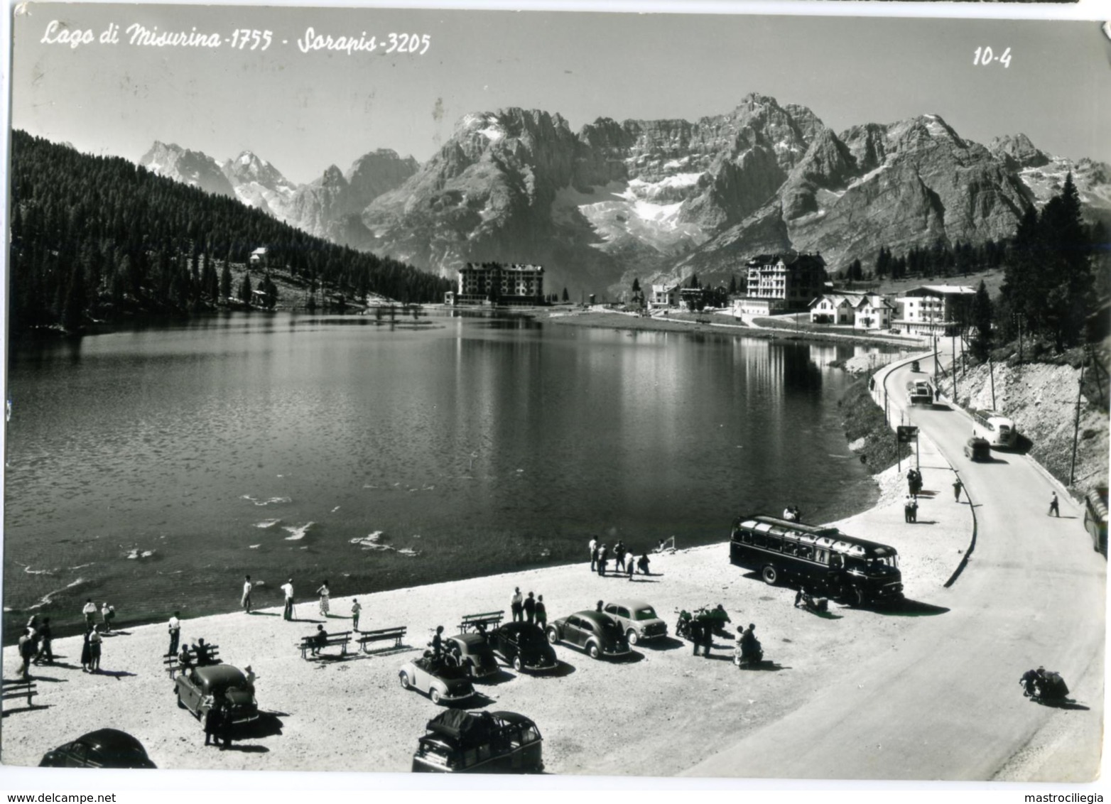 MISURINA  AURONZO DI CADORE  BELLUNO  Lago  M. Sorapis  Auto Fiat 500 Cabrio  VW Maggiolino Bulli - Belluno