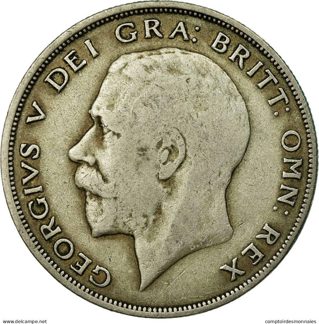 Monnaie, Grande-Bretagne, George V, 1/2 Crown, 1921, TB, Argent, KM:818.1a - K. 1/2 Crown