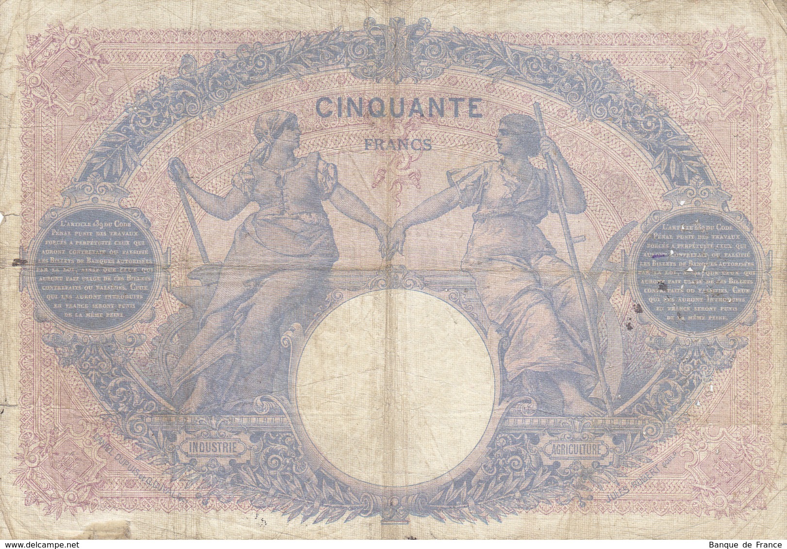 Billet 50 F Bleu Et Rose Du 30-8-1911 FAY 14.24 Alph. Z.4097 - 50 F 1889-1927 ''Bleu Et Rose''