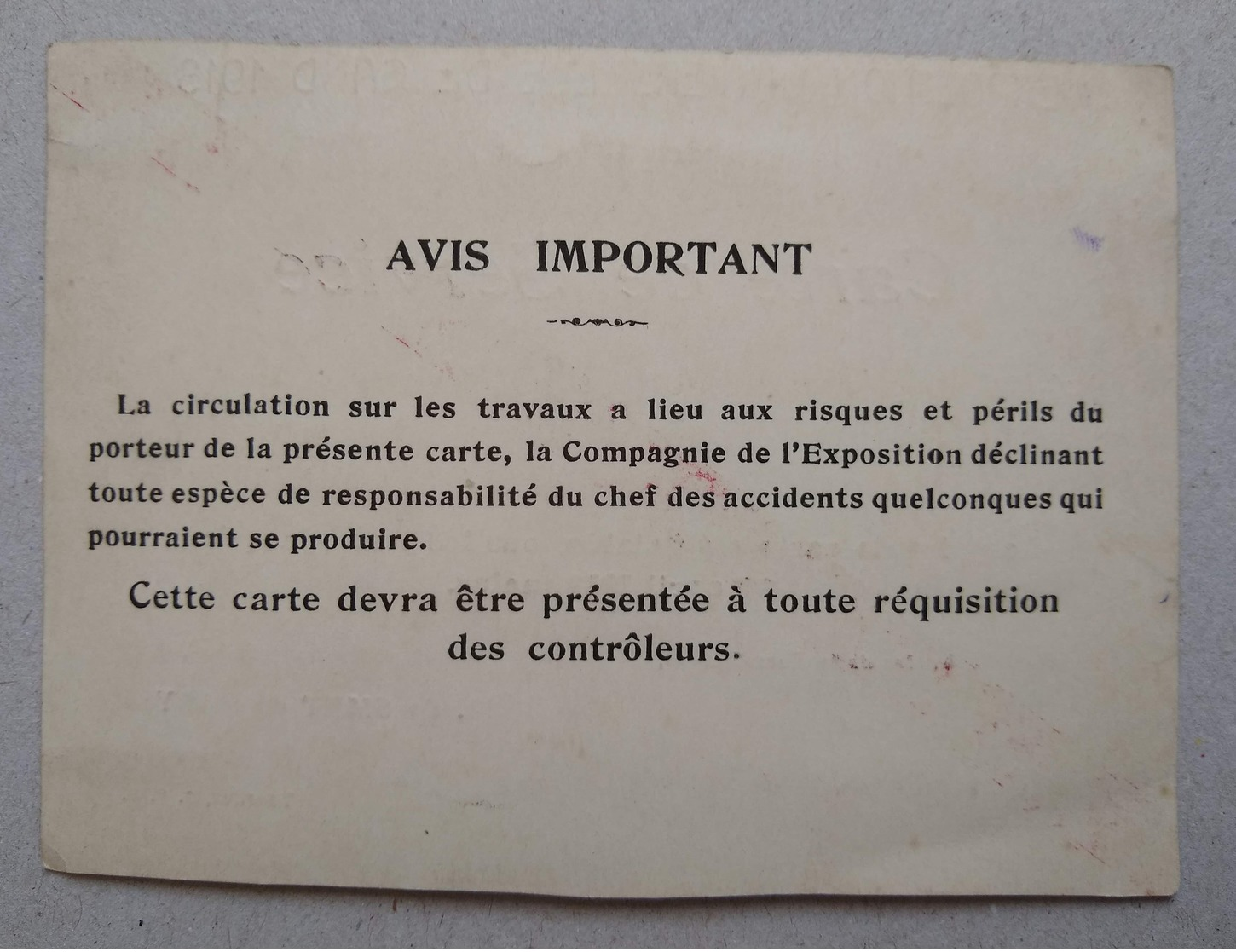 1913 Exposition Universelle Gand Carte De Service Oude Kunst Art Ancien Gent - Tickets D'entrée