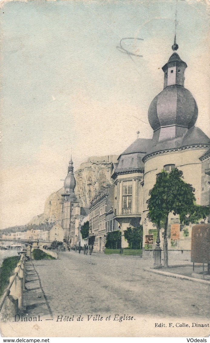 CPA - Belgique - Dinant - Hôtel De Ville Et Eglise - Dinant