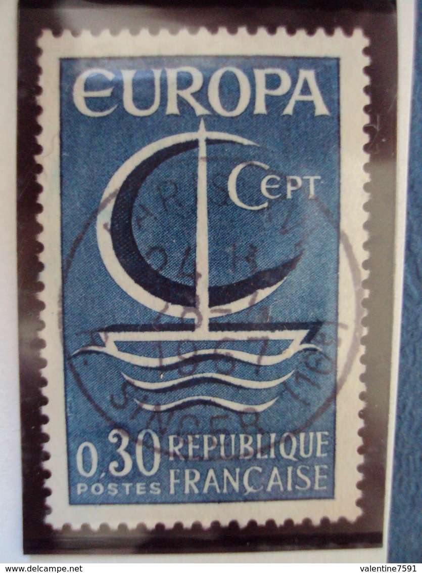 60-69-timbre Oblitéré N°    1490"    EUROPA Bleu  0.30   "    0.30 - Oblitérés