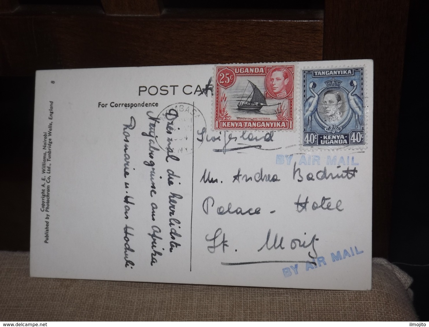 CARTE POSTALE ELEPHANT NAMANGA RIVER HOTEL BOX 39 NAIROBI KENYA AK CPA - Other & Unclassified