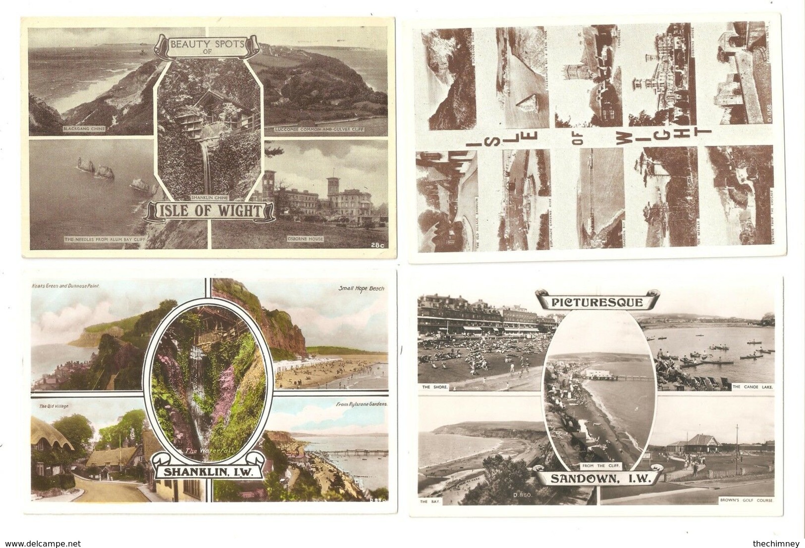 FOUR OLD MULTIVIEW POSTCARDS OF THE ISLE OF WIGHT - Other & Unclassified