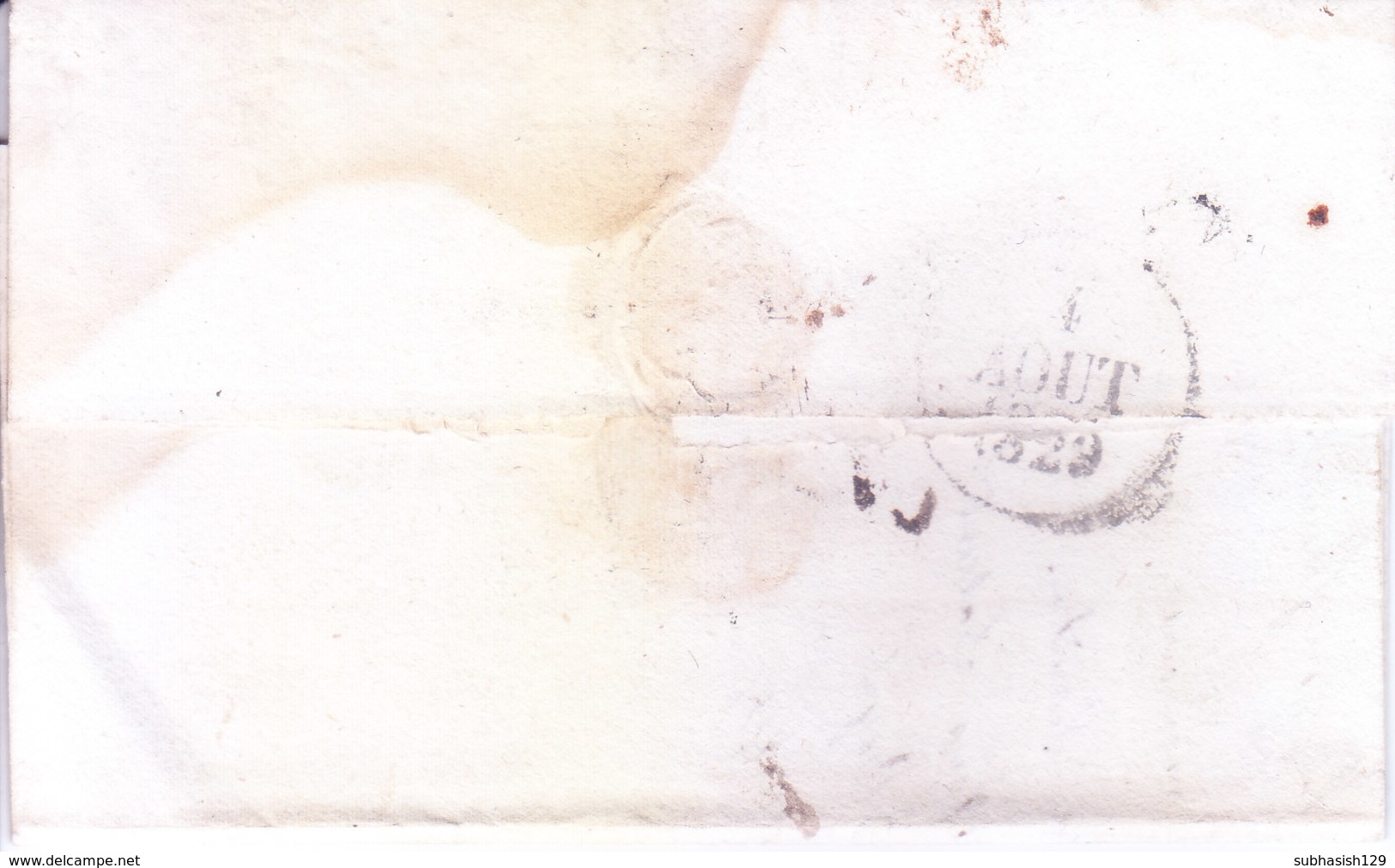 FRANCE : PRE STAMP COVER : YEAR 1829 : SALVAGED MARKING ??? : DISINFECTION MARKING ??? - 1801-1848: Precursors XIX