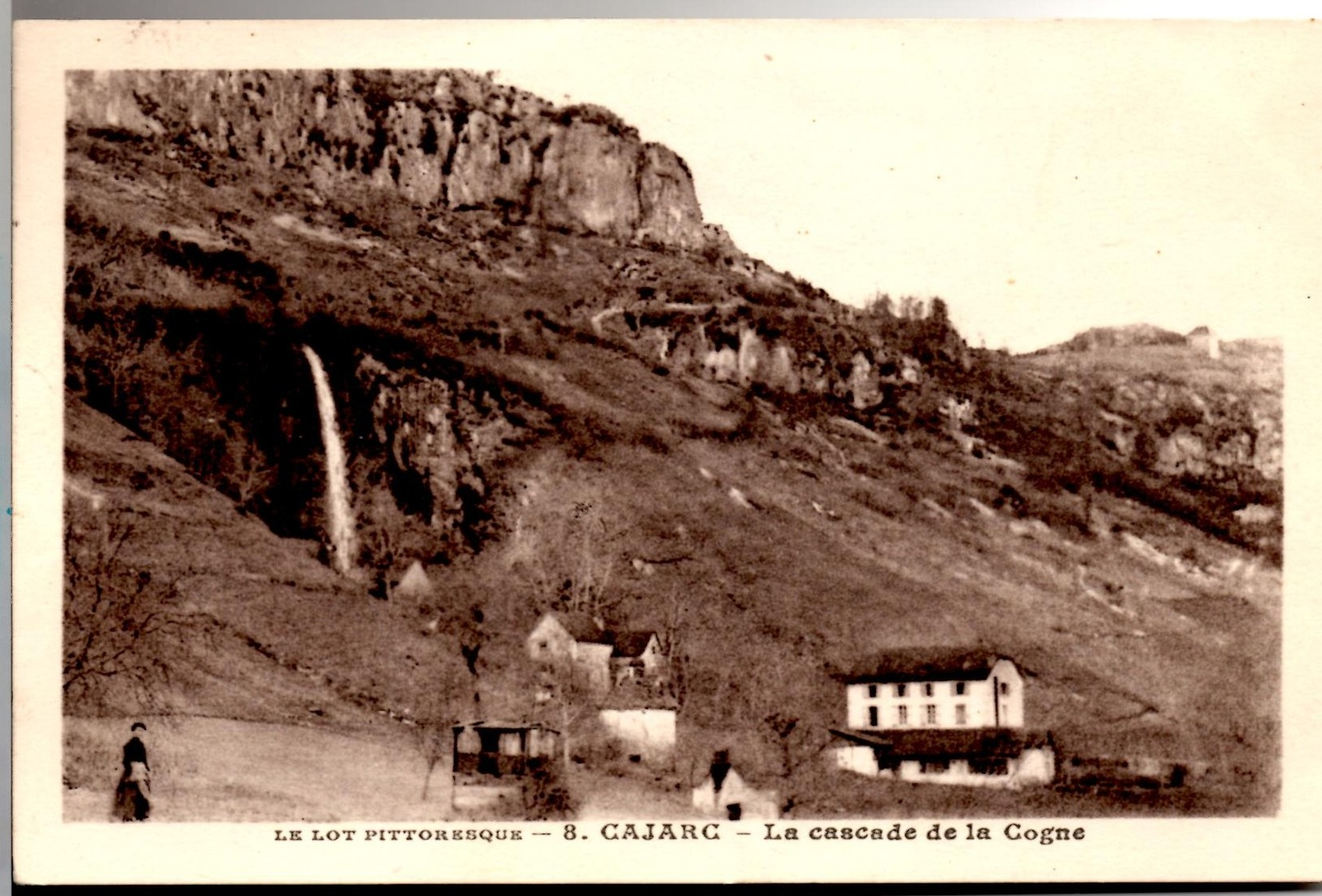 CARJAC La Cascade De La Cogne Petite Animation CPA Ecrite En 1936 TBE - Autres & Non Classés