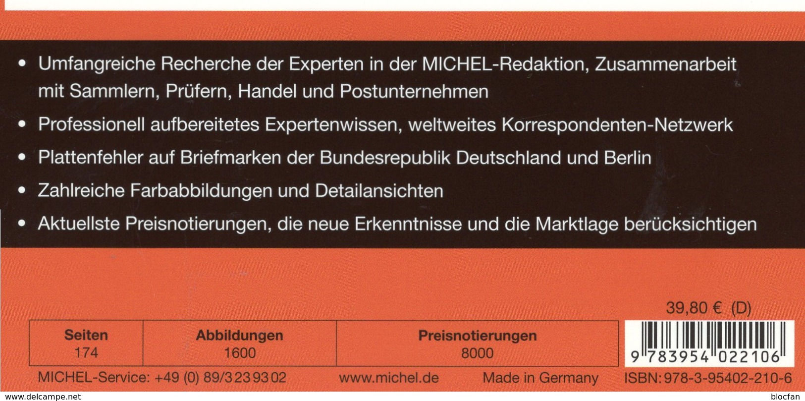 MICHEL Plattenfehler BUND Berlin New 2018 40€ Spezial-Katalog Fehler Auf Briefmarken Error Stamps Catalogue Germany - Alemania