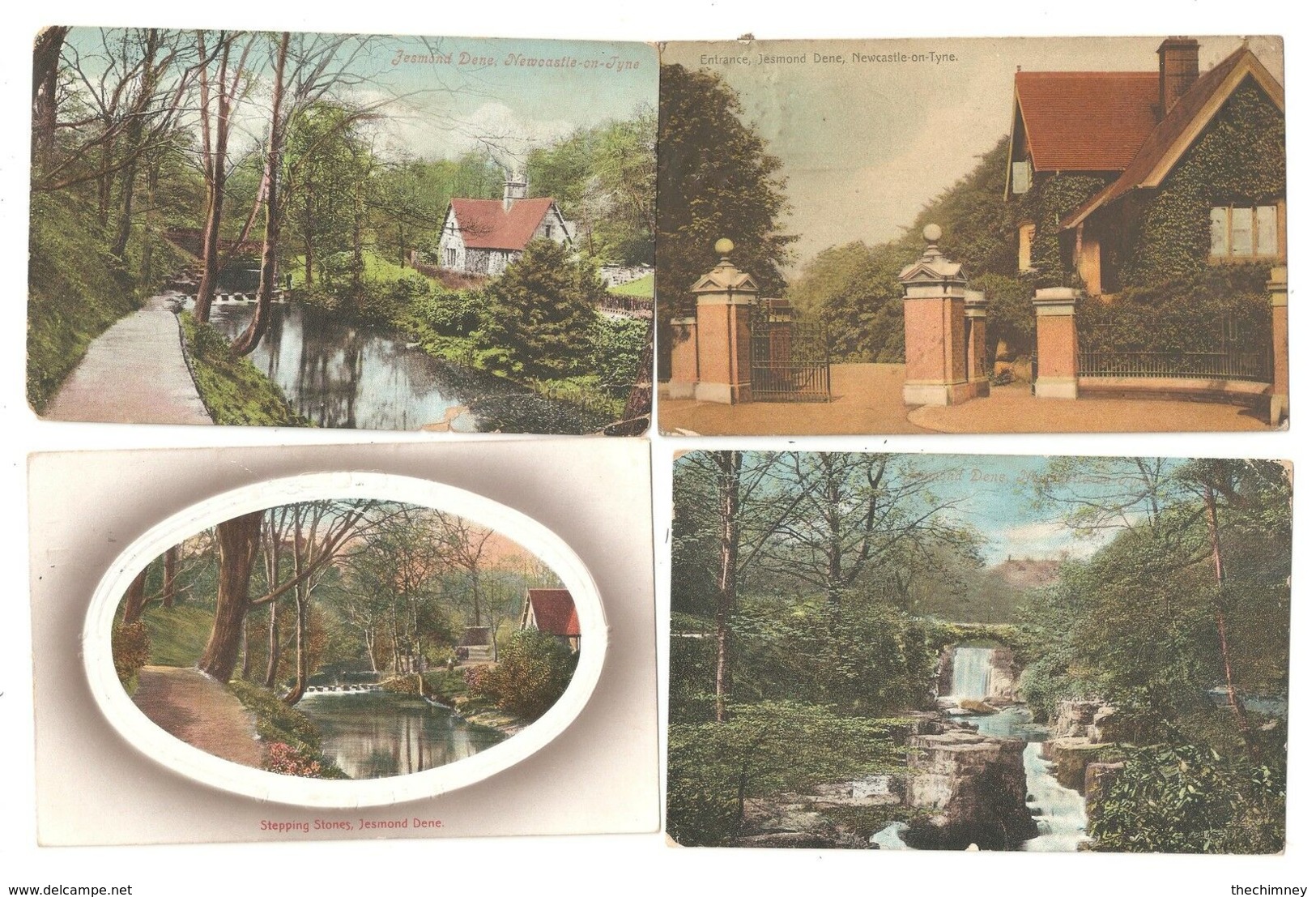 4 FOUR POSTCARDS OF JESMOND DENE NEWCASTLE ON TYNE - Windsor