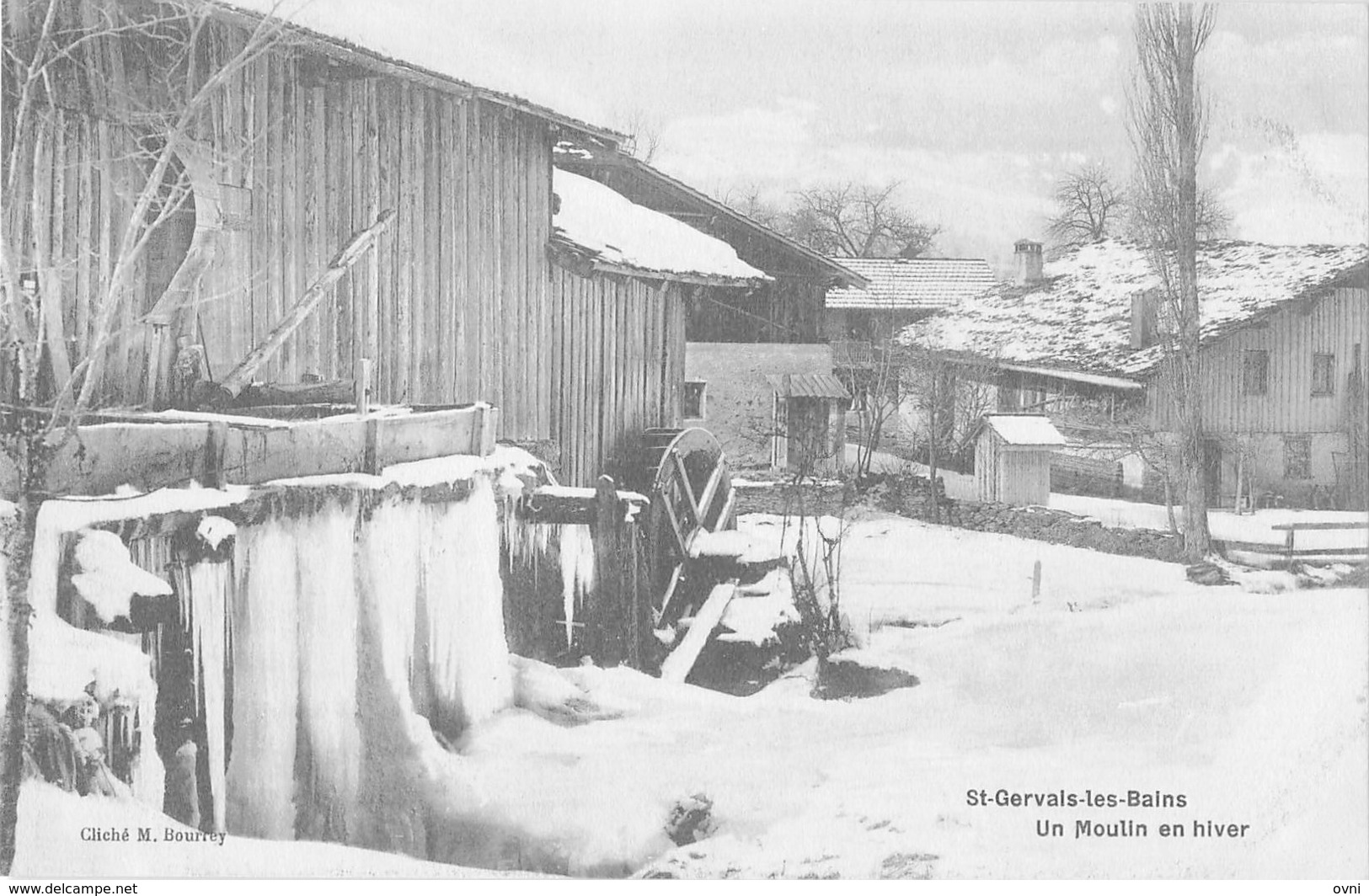 74 - CPA   ST GERVAIS LES BAINS Un Moulin En Hiver RARE - Saint-Gervais-les-Bains