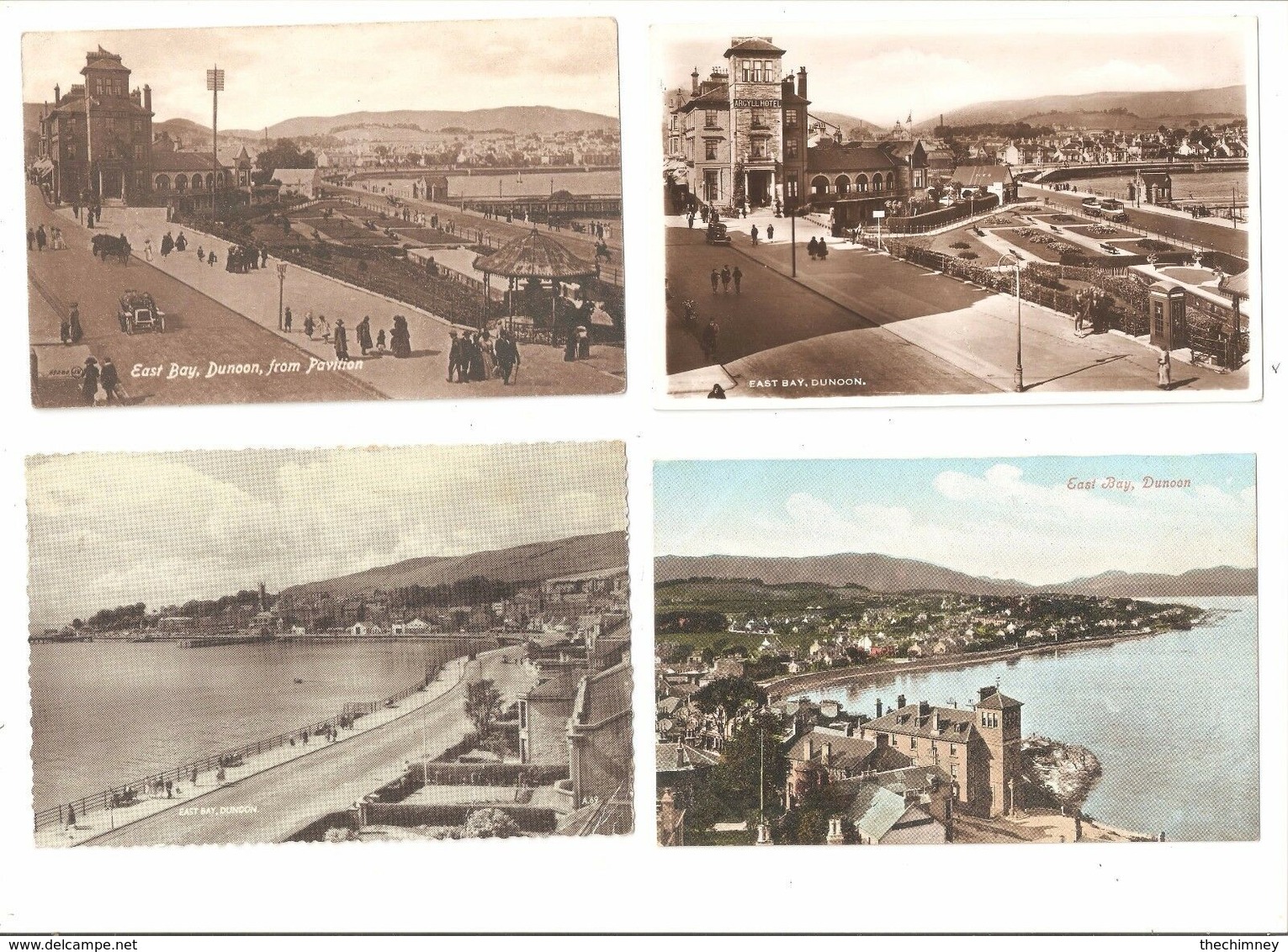 FOUR POSTCARDS OF DUNOON ARGYLLSHIRE SCOTLAND - Other & Unclassified