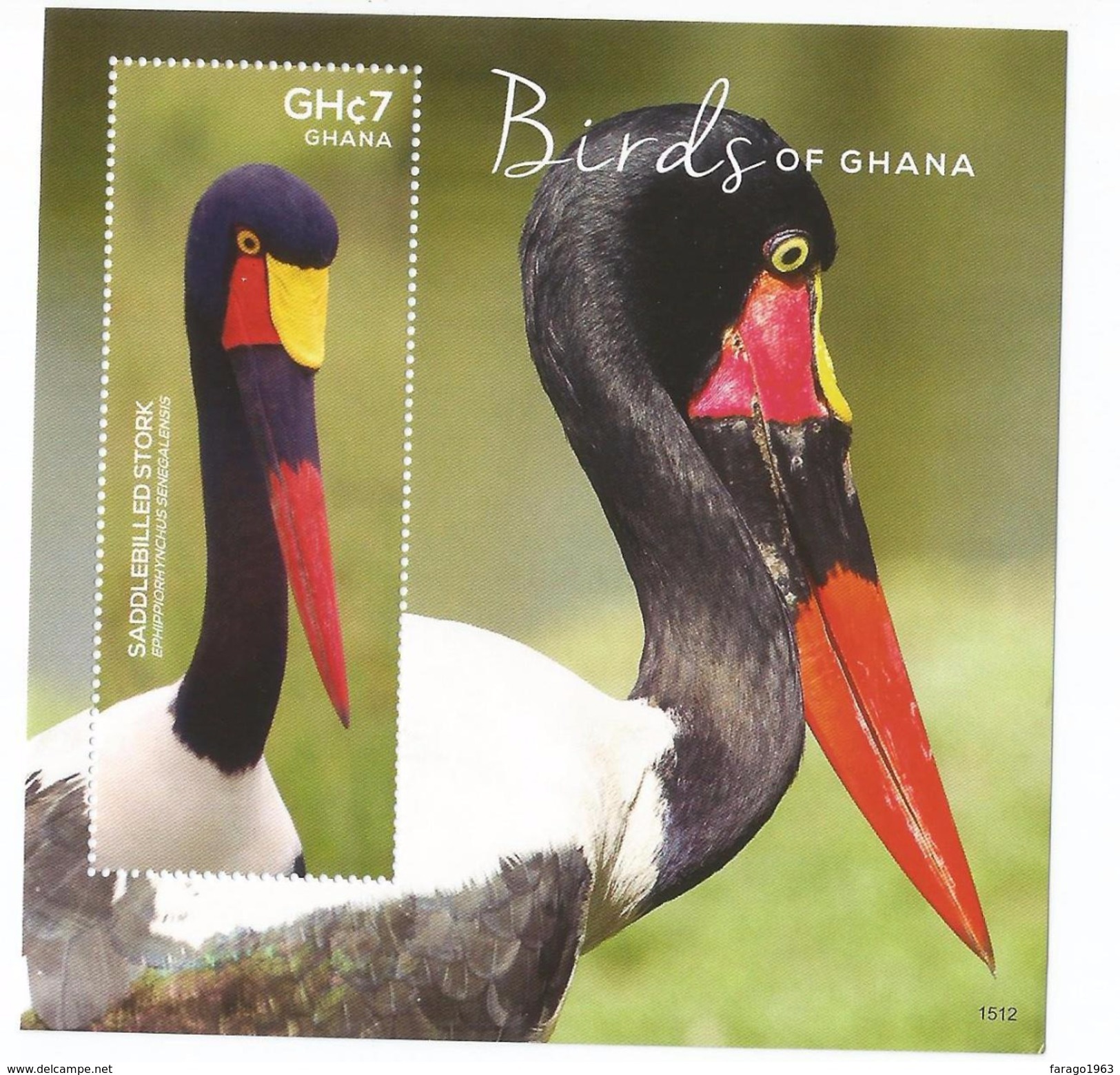 2015 Ghana Birds Of Ghana Complete Set Of 2 Sheets  MNH  BELOW FACE VALUE - Ghana (1957-...)