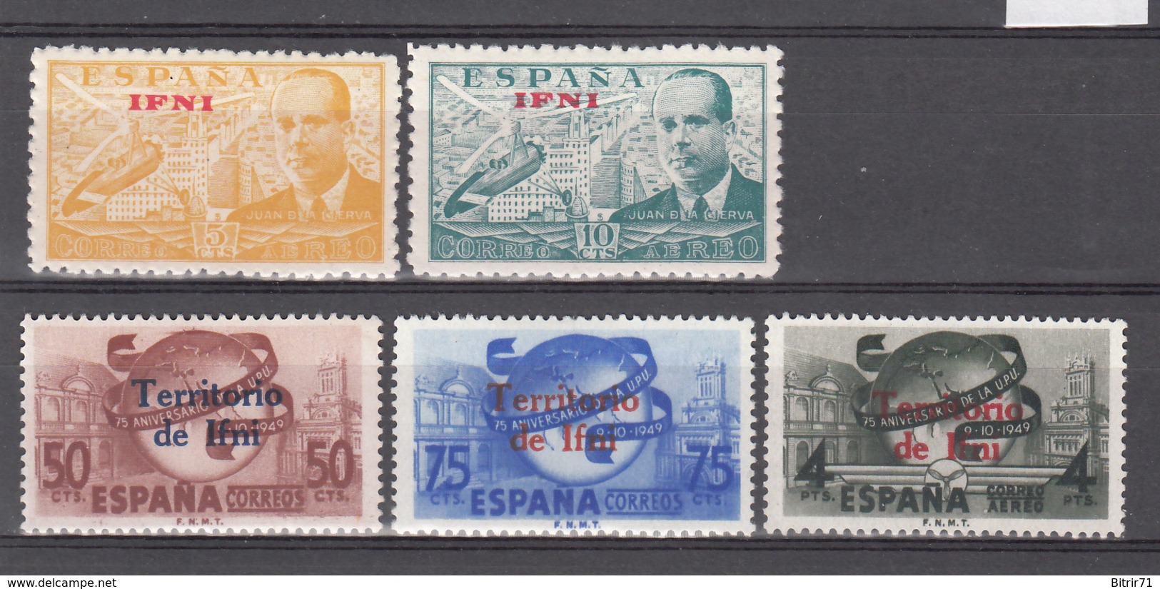 1948-49  Edifil Nº 57 / 58, 65 / 67  /*/ - Ifni