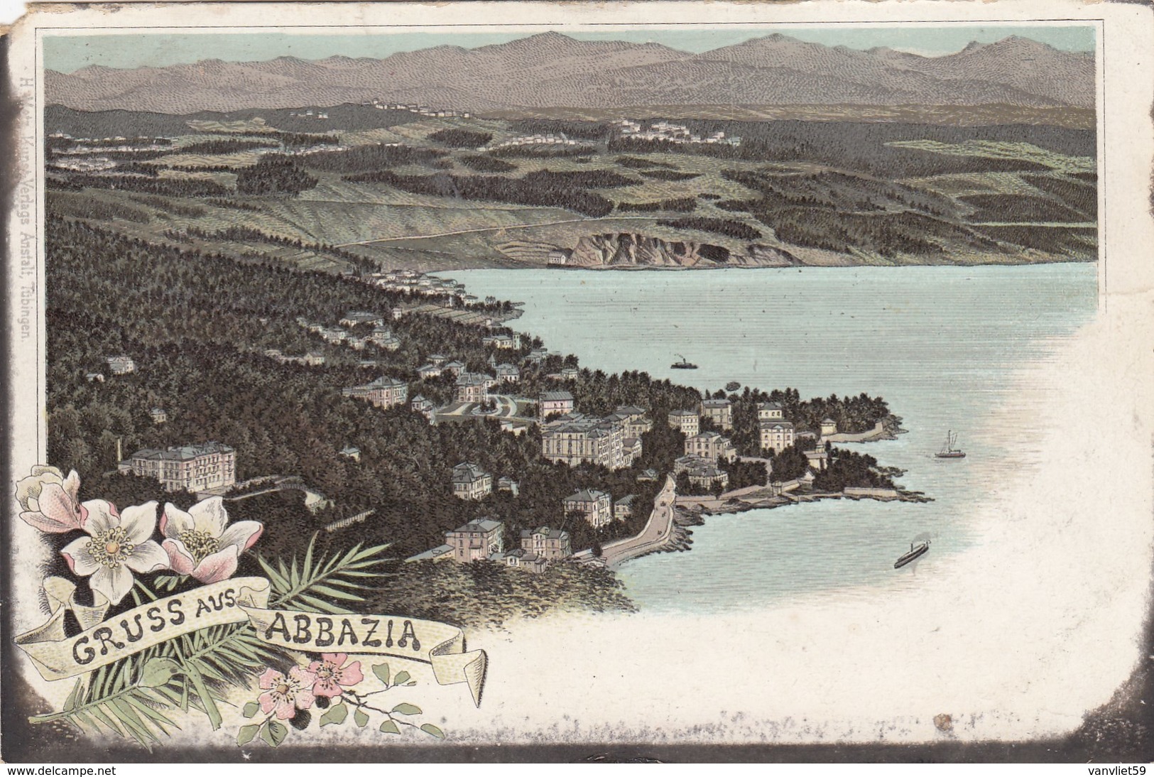 ABBAZIA-CROAZIA-GRUSS AUS-CARTOLINA NON VIAGGIATA-ANNO 1898-1904 - Croazia