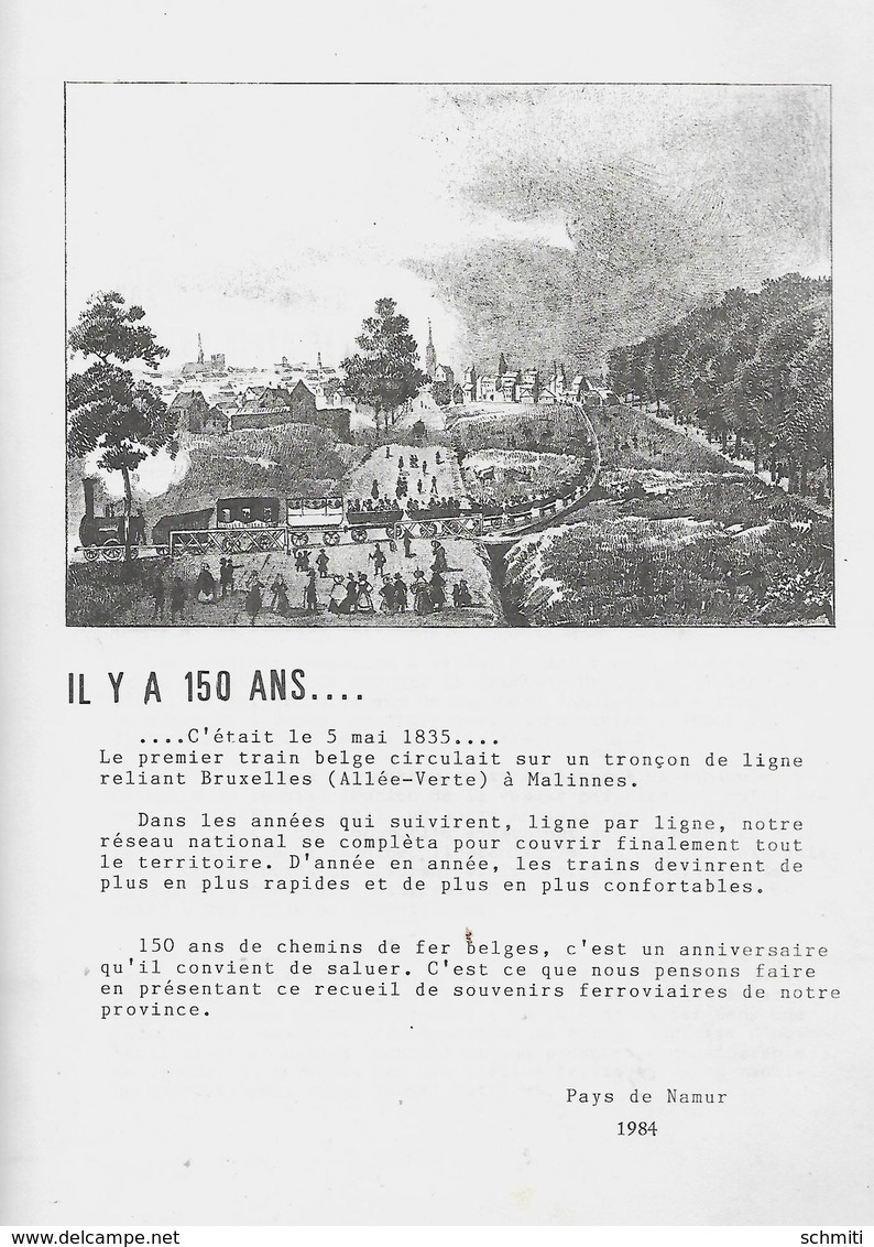 -A Toute Vapeur Dans Le Namurois-1984-Jean Fivet,,Pays De Namur-82 Pages Bon Ouvrage ,nombreuses Photos ,dessins - Bélgica