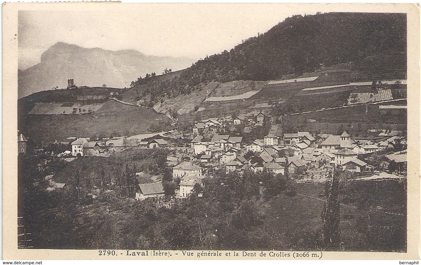 LAVAL (Isère) Vue Générale Et La Dent De Crolles (2066m) Circulé 1947 - Laval