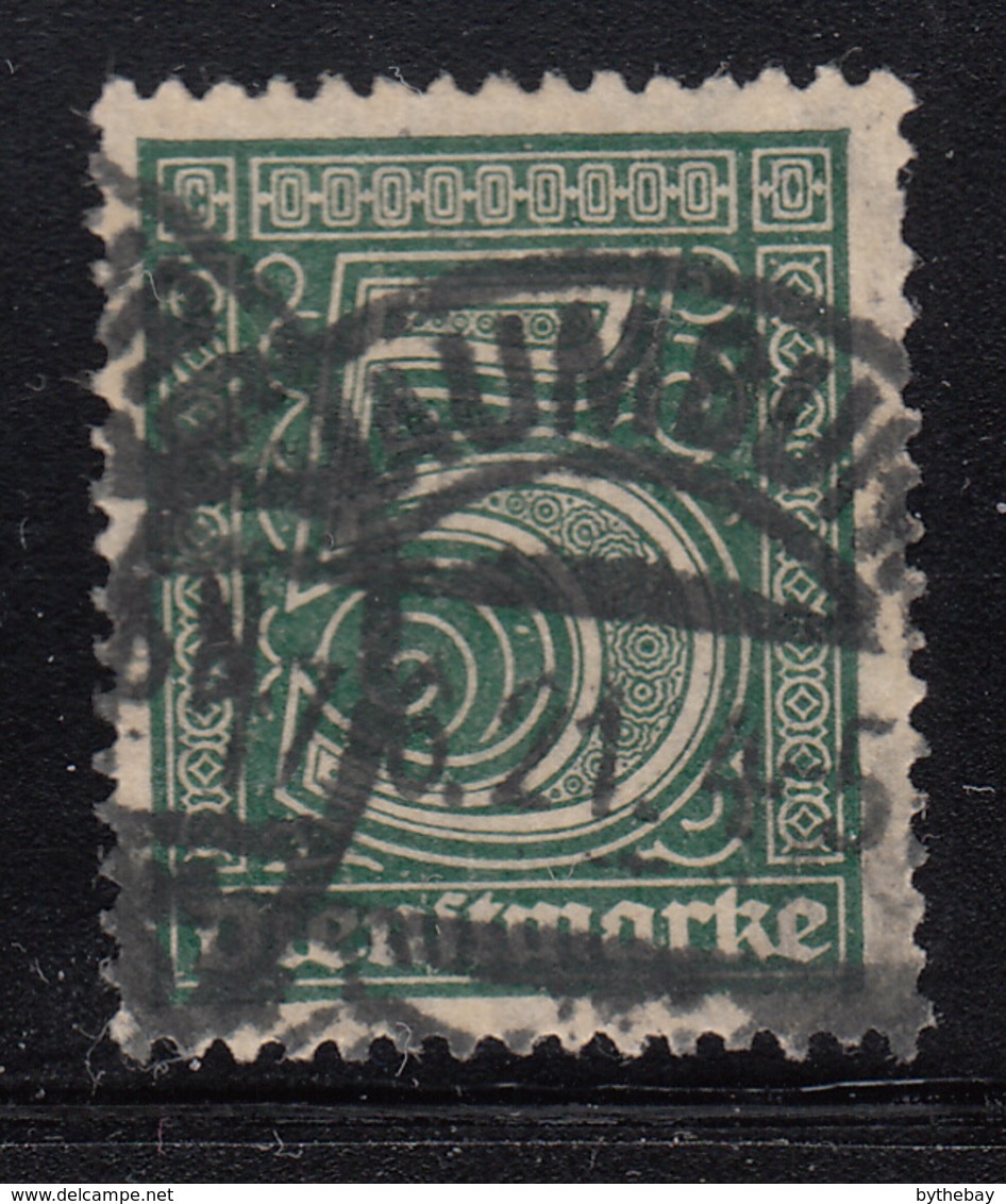 Germany 1920 Used Sc O1 Mi 23 Officials 5pf Numeral Variety - Oblitérés