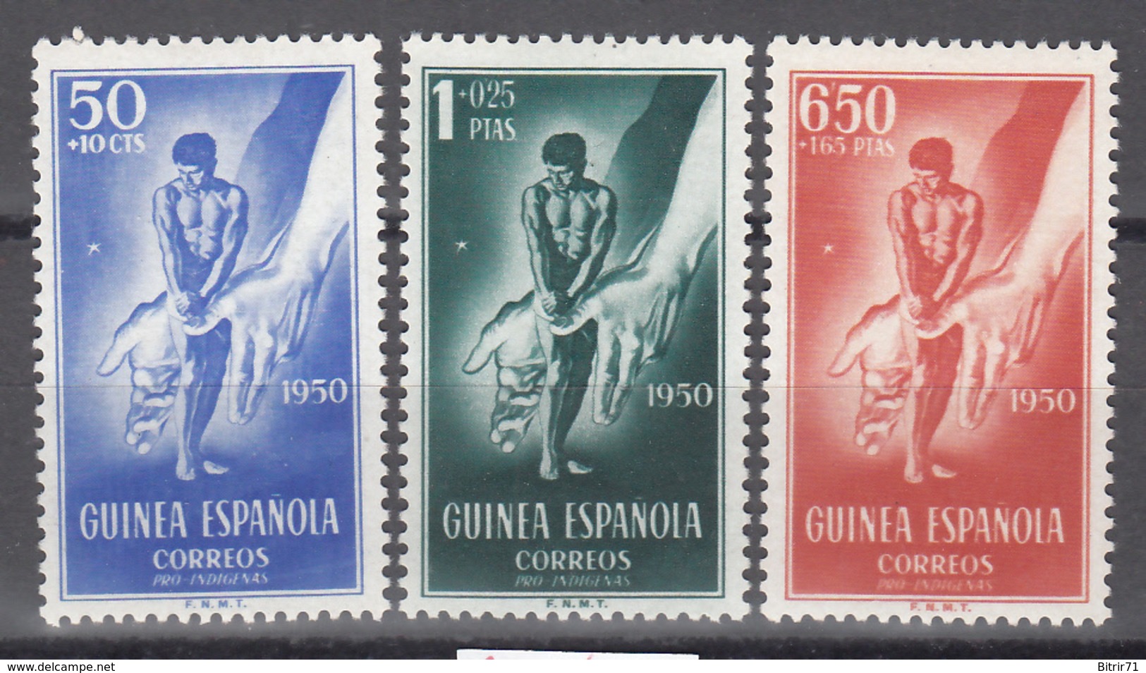 1950  Edifil Nº 295 / 297  /*/ - Guinea Española