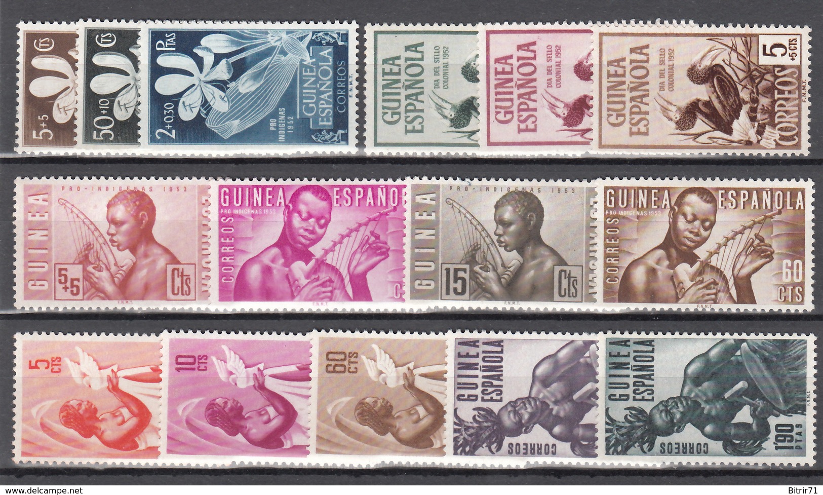 1952 - 1953 LOTE DE SERIES COMPLETAS.   /*/ - Guinea Espagnole